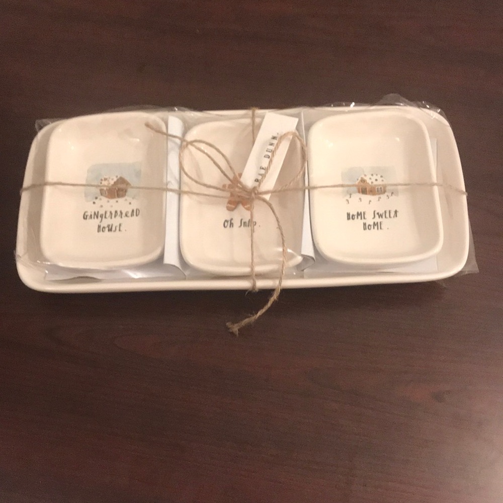 Rae Dunn gingerbread Christmas serving tray